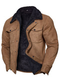 Men's Vintage Suede Casual lapel Coat
