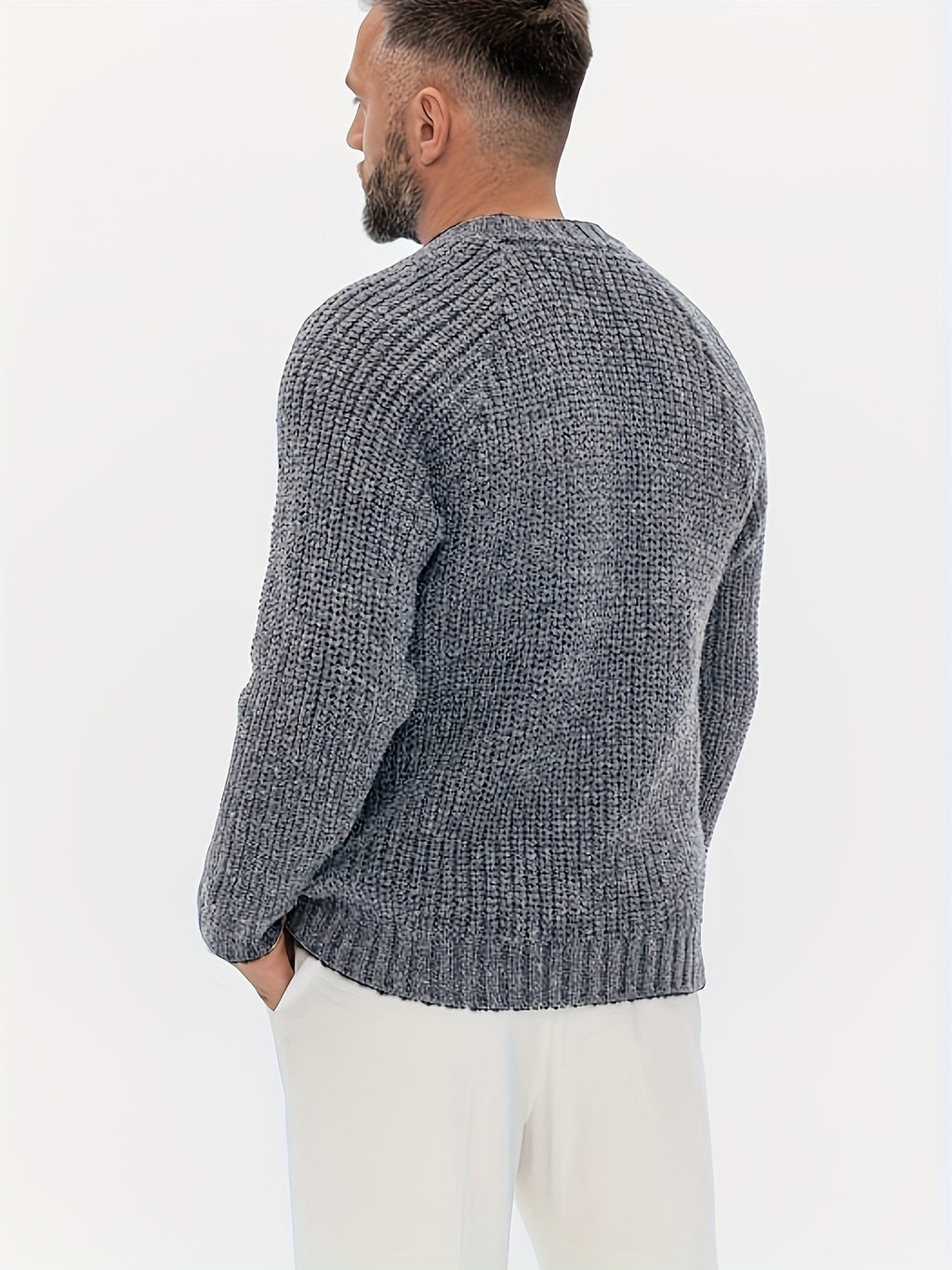 Loose Daily Casual Round Neck Men's Pullover sweater