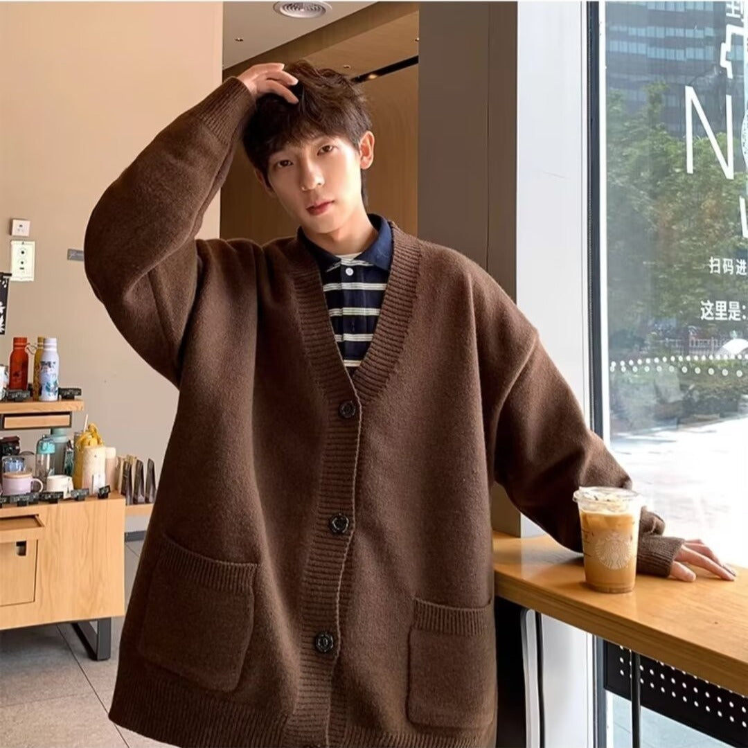 Cardigan Japanese Lazy Style Loose-fitting Versatile Sweater Coat