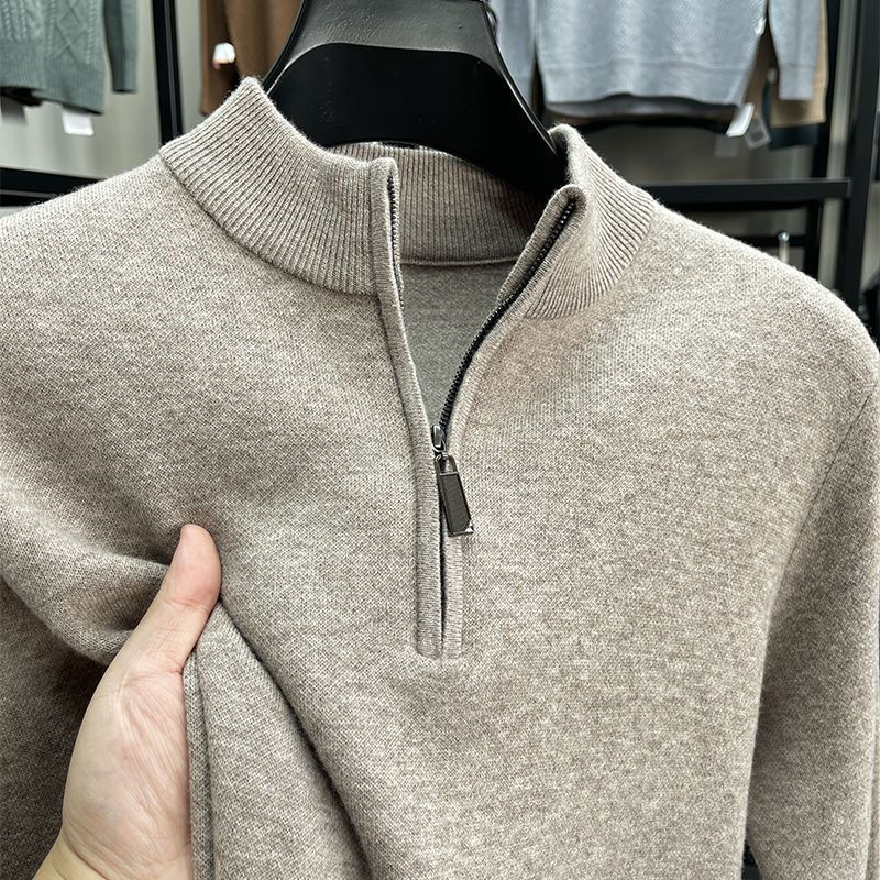 Casual Half Zipper Thermal Knitwear Coat
