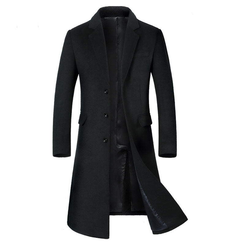 Woolen trench coat for men