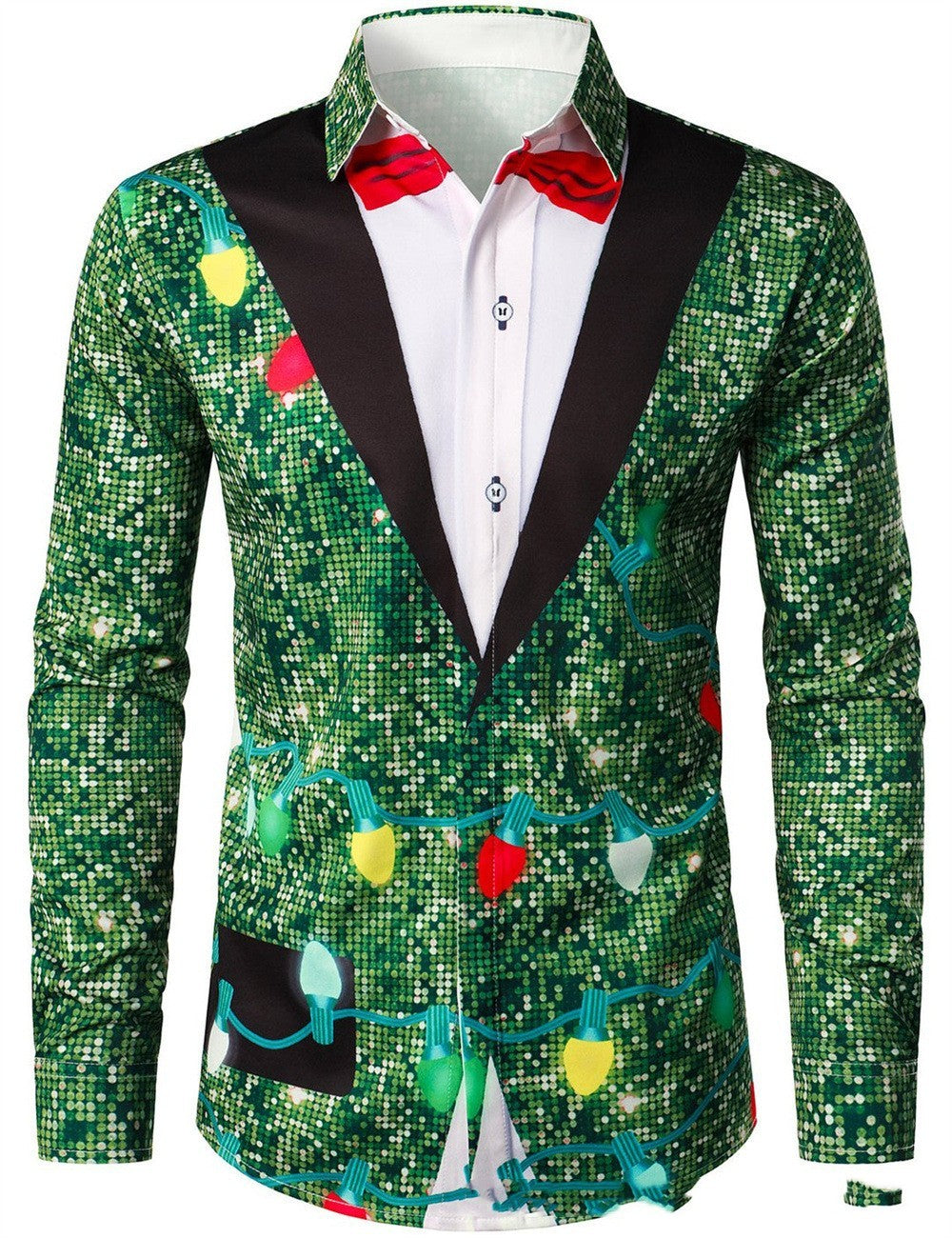 Men's Christmas Digital Printing Casual Shirts