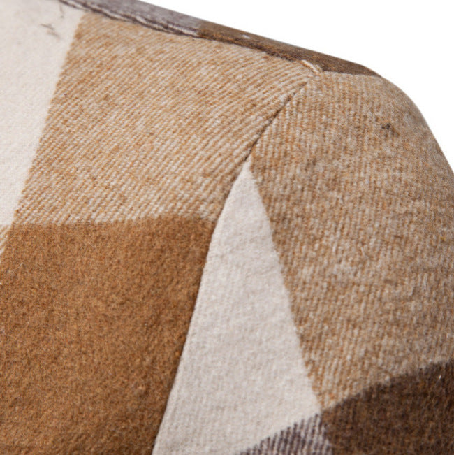 Autumn And Winter Men's Casual Plaid Coat