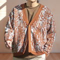 Jacquard Loose Slimming Long Sleeves Cardigan sweater