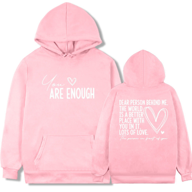 Spring And Autumn Casual Love Letter Loose Men's And Women's Hoodie