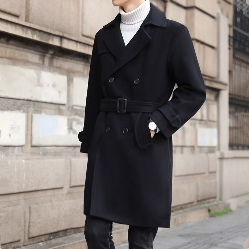 Men's Autumn Winter Coat In Long Woolen Coat