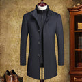 Double-Collar Detachable Vest Liner Coat Men