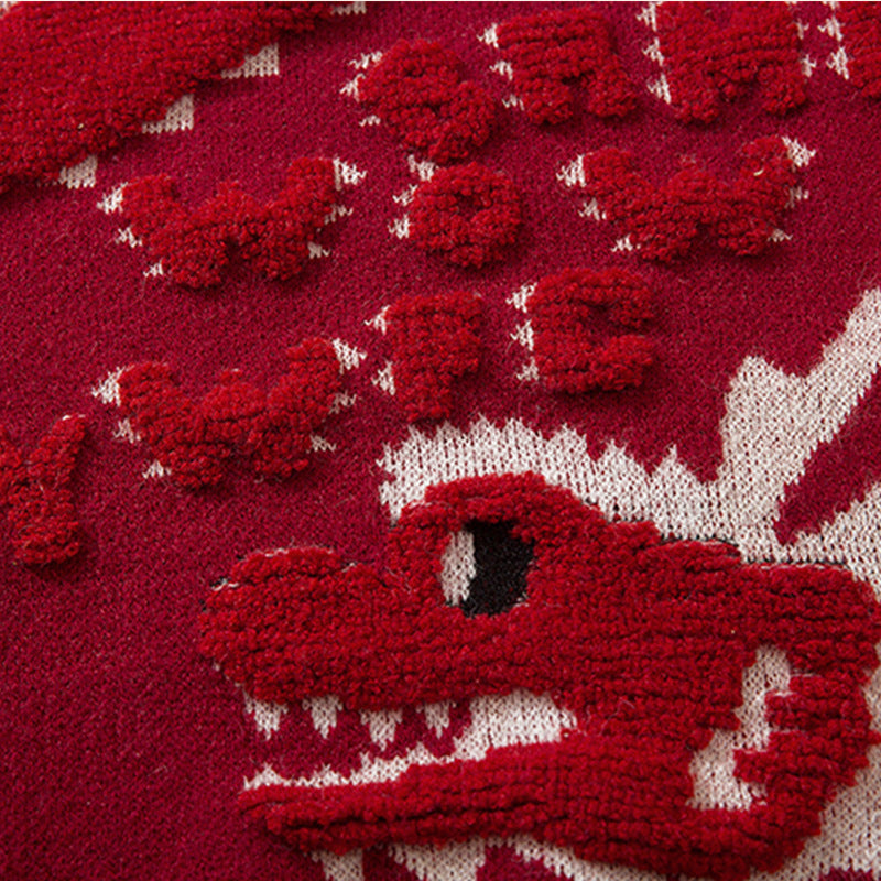 Cartoon Loose Round Neck Sweater