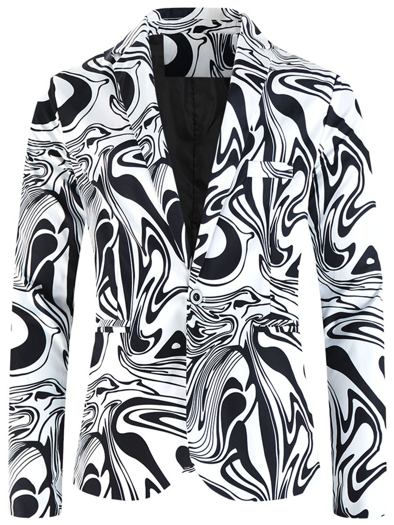One Button Printing Leisure Suit men