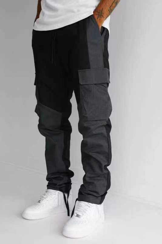 Large Pocket Stitching Trousers Men's
