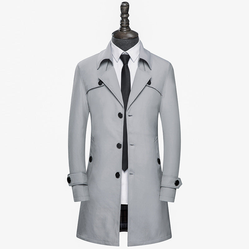 Slim handsome trench coat men