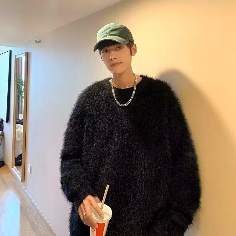 Mink Fur Men's Autumn And Winter korean style sweater