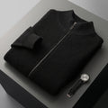 Thickened Autumn And Winter Wool Cardigan Men's Stand Collar Zipper Knitted Jacket With Pocket