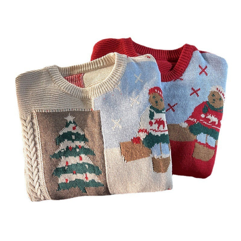 Men's Ins Trendy Round Neck Japanese-style Retro sweater