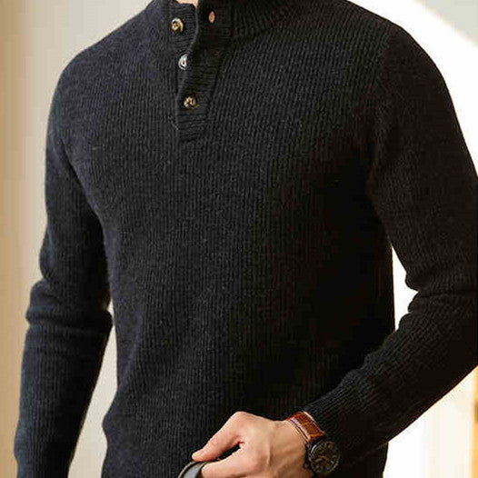 American Casual Half Turtleneck Knitted sweater