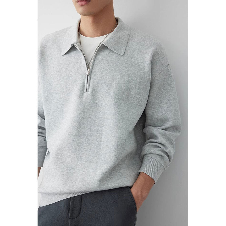 Casual Polo Collar Knitwear Sweater For Men