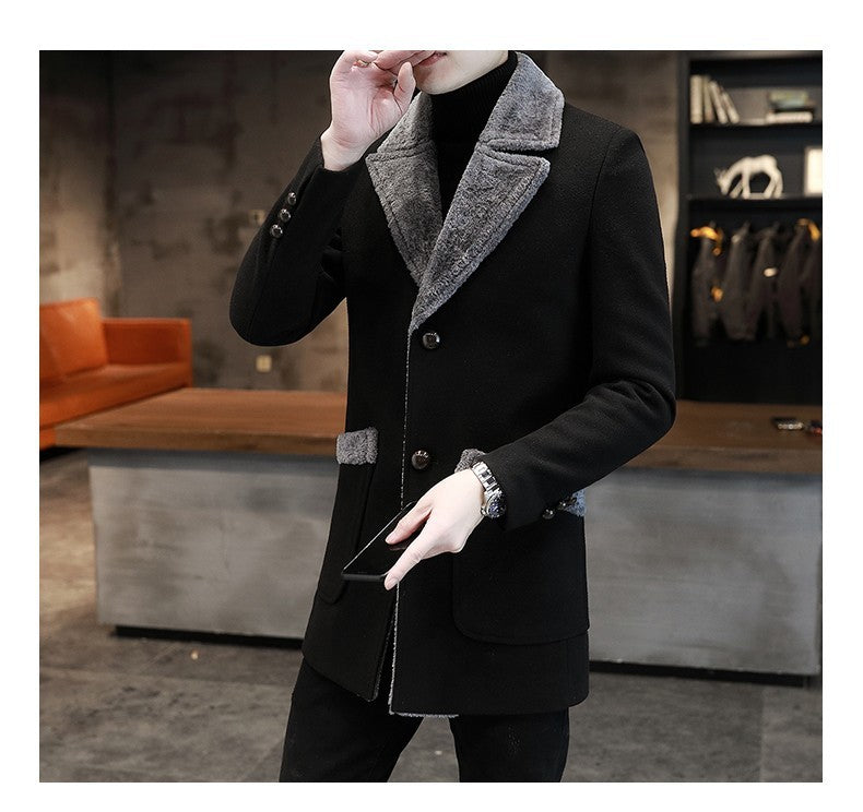 Fur And Leather Overcoat men