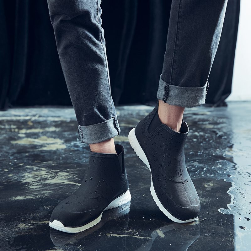 Men's Waterproof Non-slip Outdoor Soft Rubber Sole Rain Boots