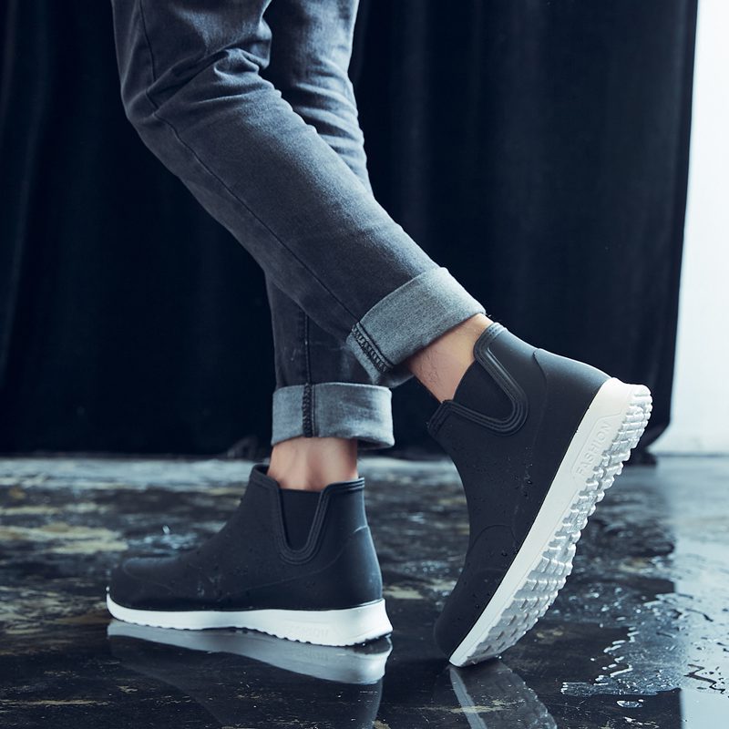 Men's Waterproof Non-slip Outdoor Soft Rubber Sole Rain Boots