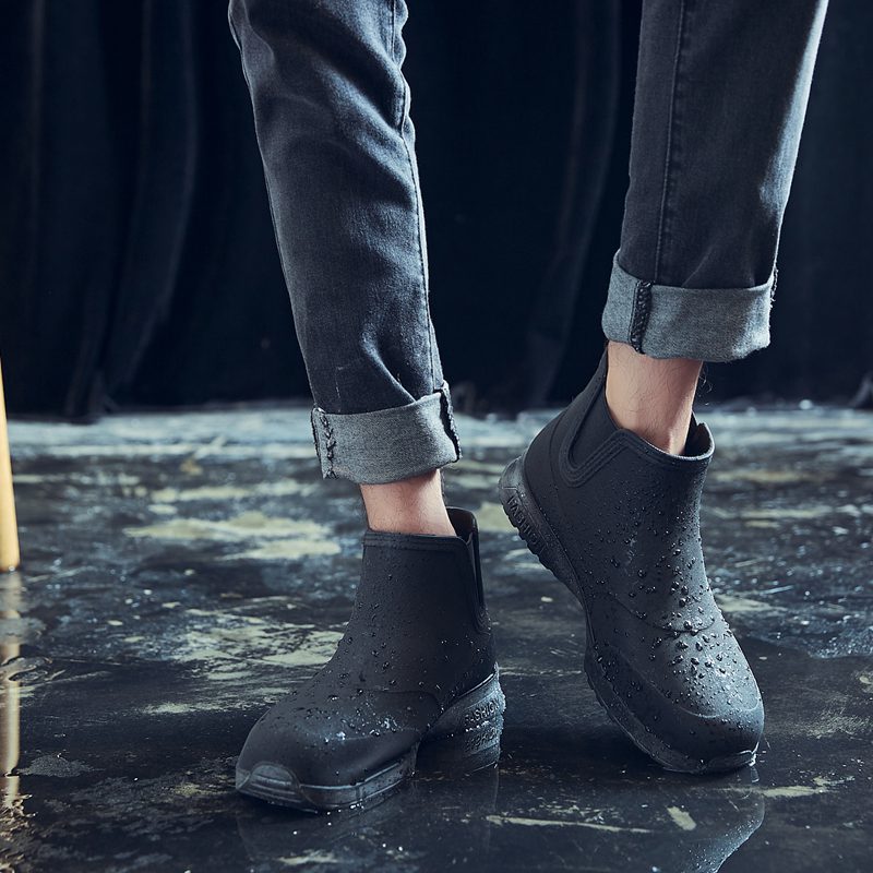 Men's Waterproof Non-slip Outdoor Soft Rubber Sole Rain Boots