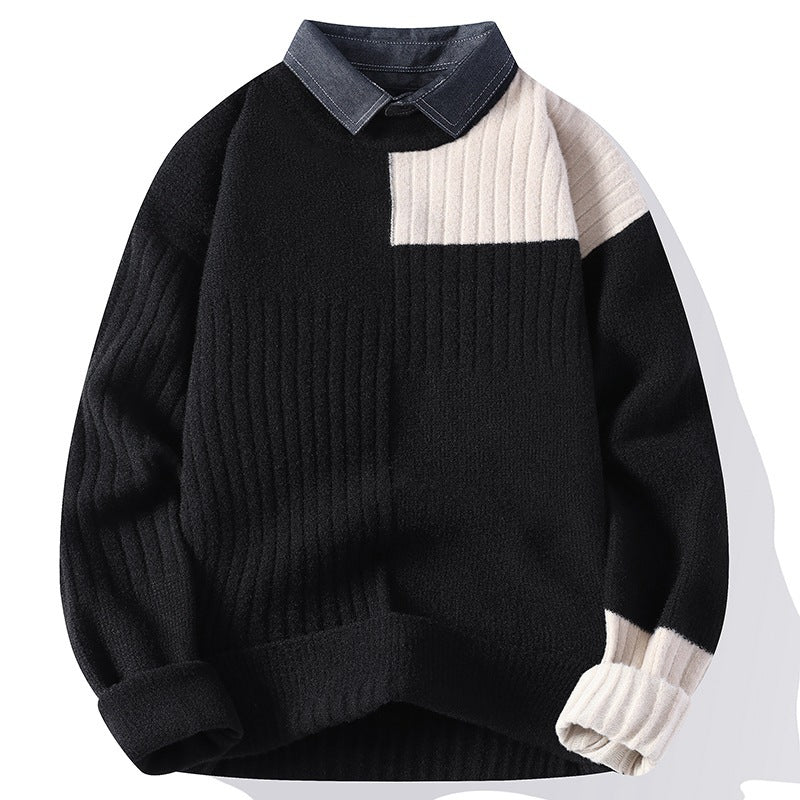 Autumn And Winter Loose Knitted Sweater Men