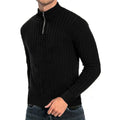 Leisure Pullover Men's Half-high Collar Zip Sweater