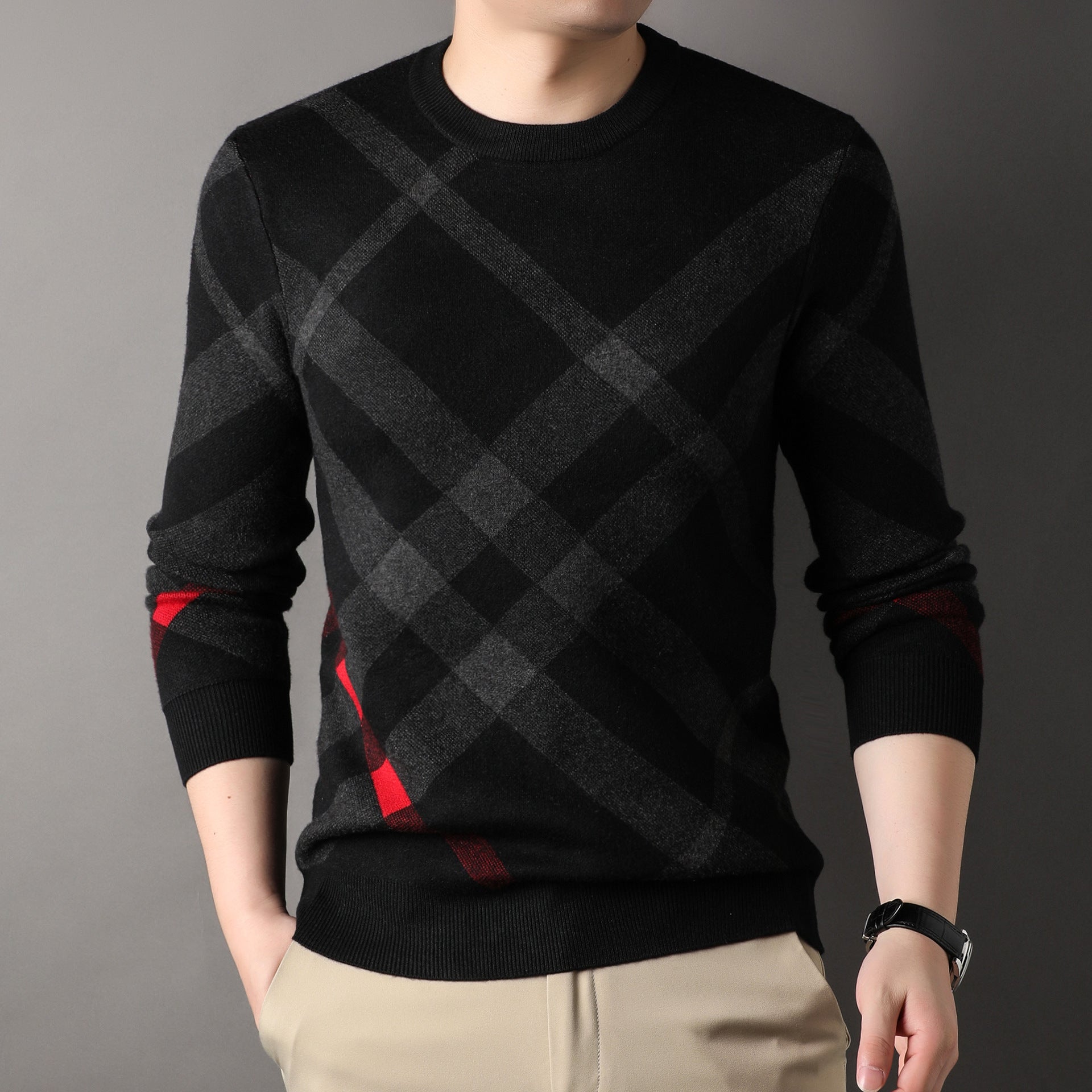 Men's Casual Loose Print sweater