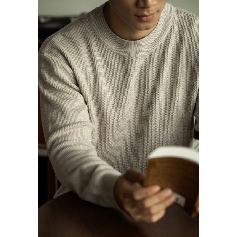 Jacquard Autumn And Winter Crew Neck Pullover Sweater Men