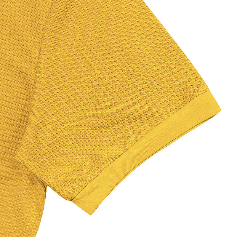 Waffle Short Sleeve Polo Shirt Men's