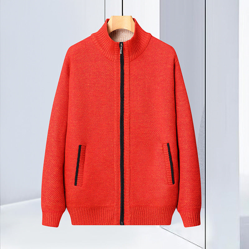 Stand Collar Sweater Coat For Men