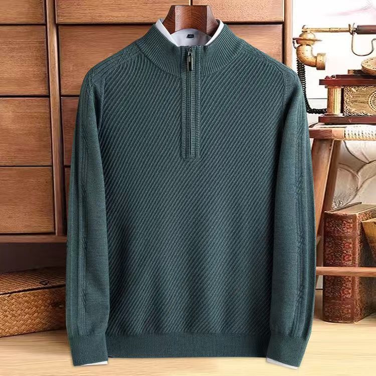 Thickened Knitting Pure Wool Sweater men