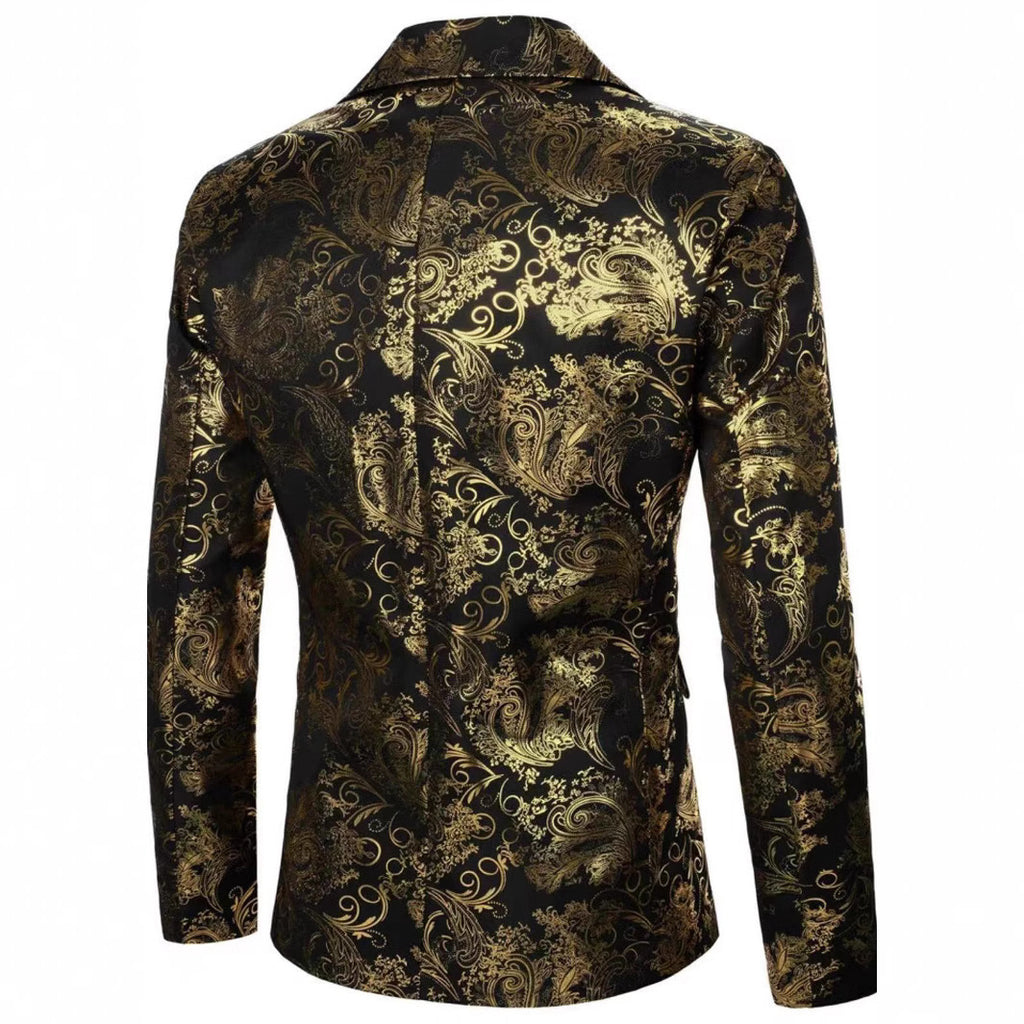Men's Bronzing Printed Suit Jacket