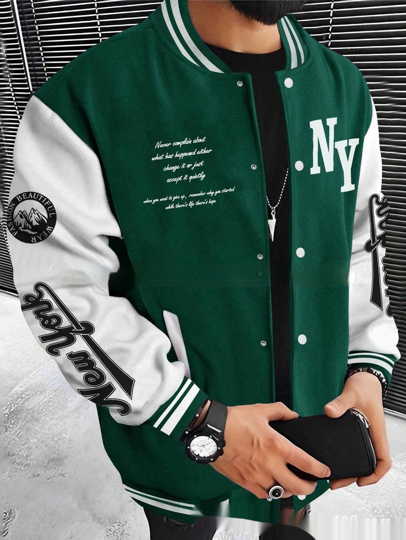 Men's Cardigan Baseball Uniform Jacket