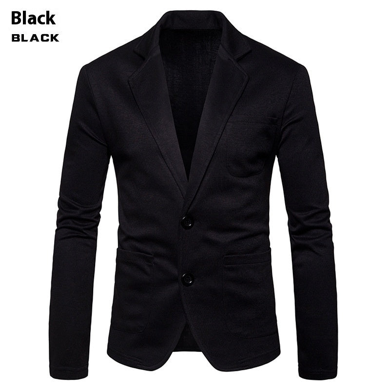 Simple Lapel Two-button Single Western Coat