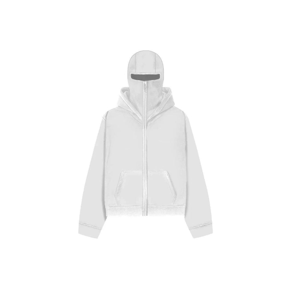 Street Round Neck Double Hood Cardigan Coat
