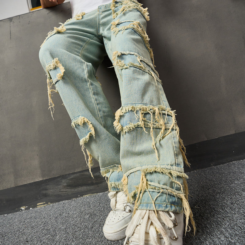 Retro Wide Leg Jeans For Men
