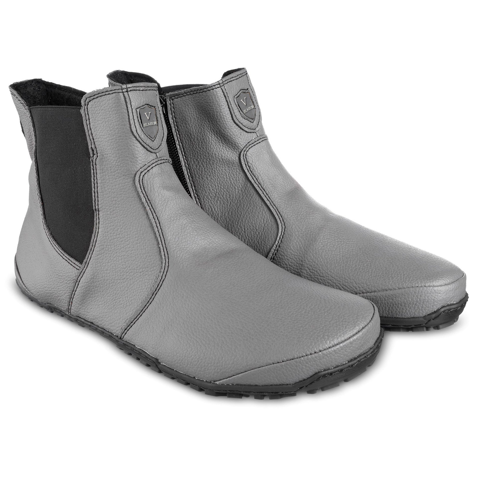 Men And Women Wear Round Toe Color-blocking Single Boots