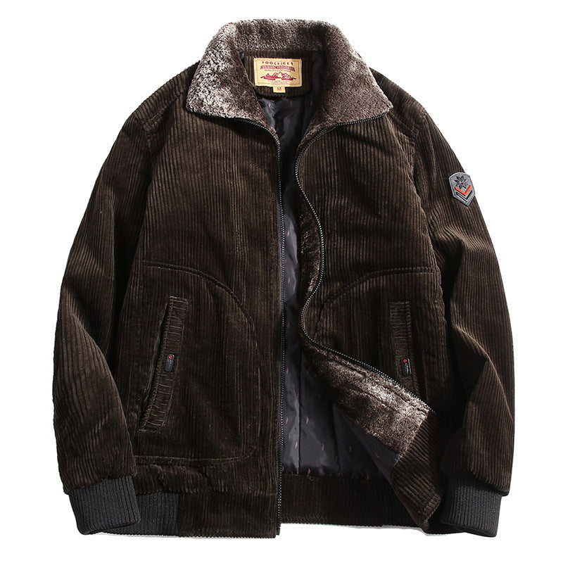 Corduroy Men's Warm Cotton Coat