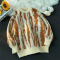 High Street Zebra Pattern Brocade Sweater