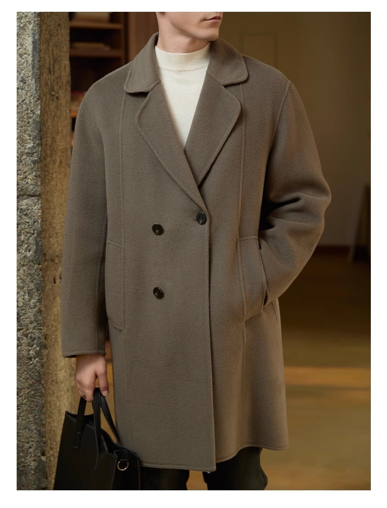 Double-sided Mid-length Woolen Thick Coat