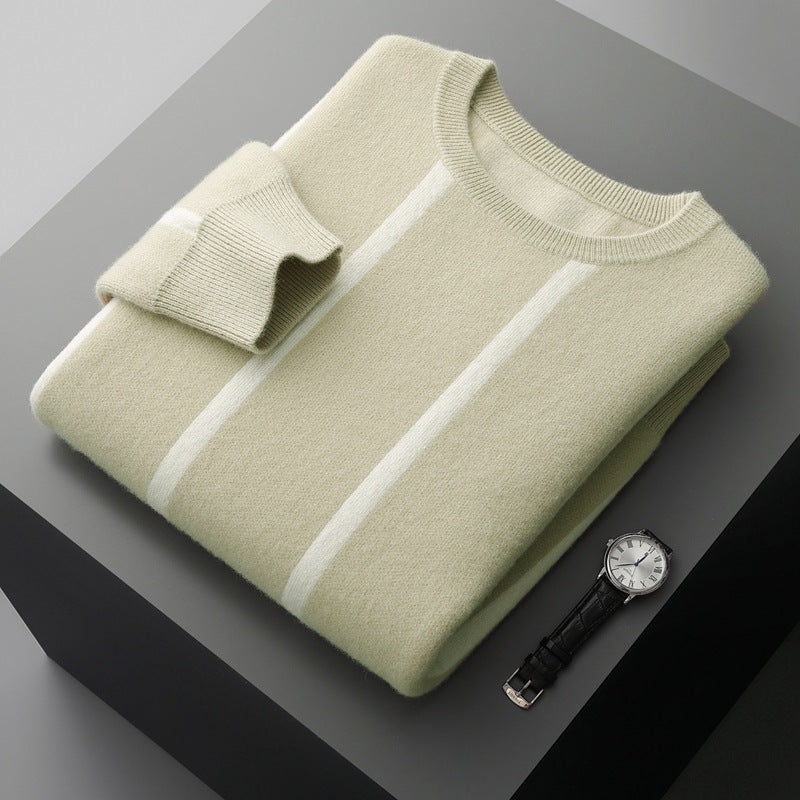 Men's Round Neck Autumn And Winter Thickening Knitted Sweater