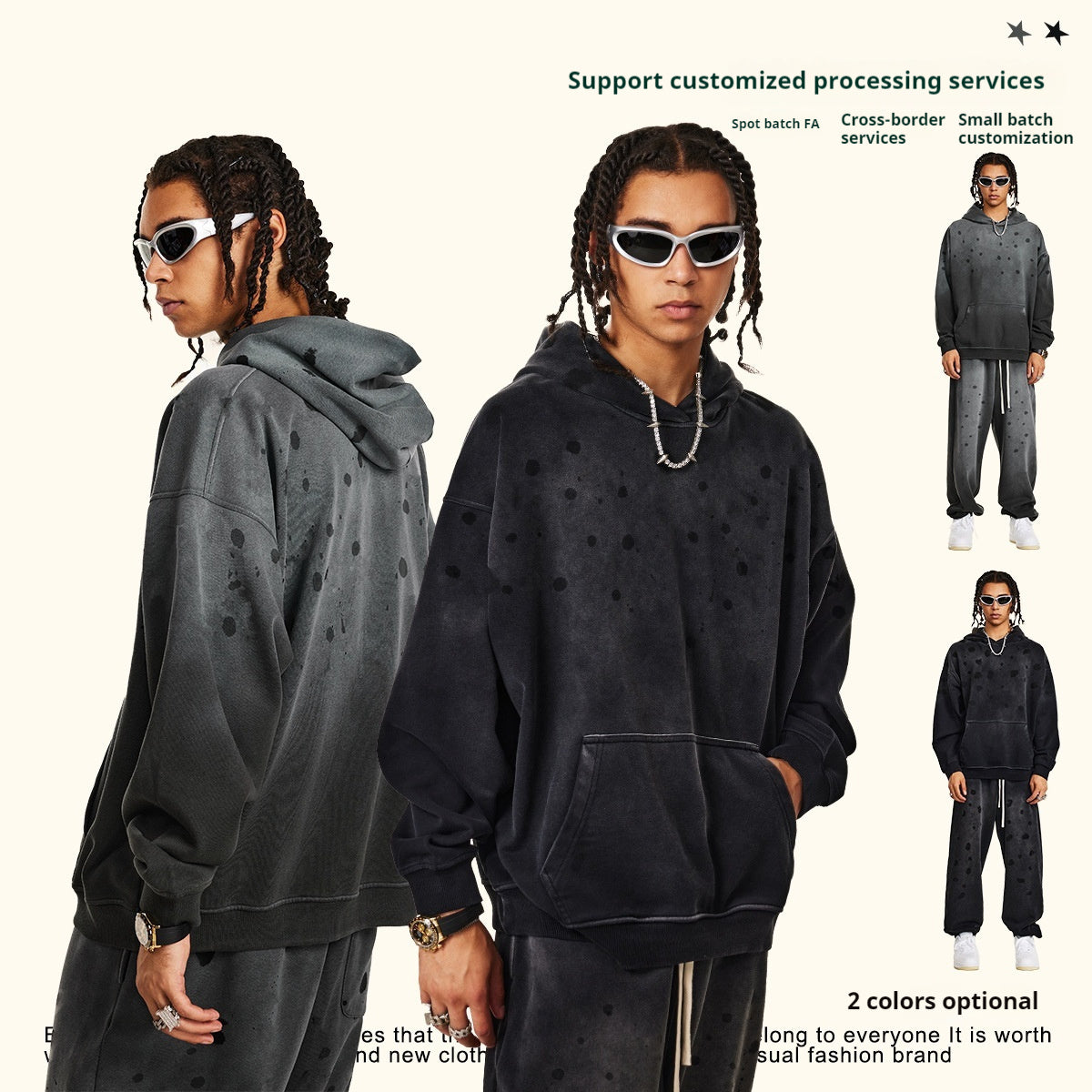 Autumn Heavy Craft High Street Men's hooded sweater