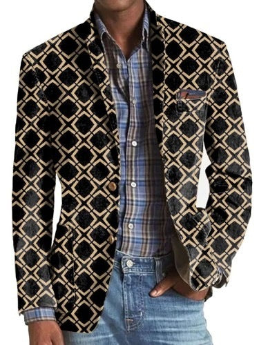 Men's leopard print blazer