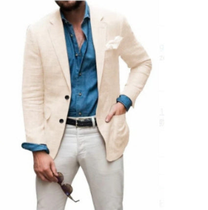 Men's Casual Slim Spring Striped Suit Jacket