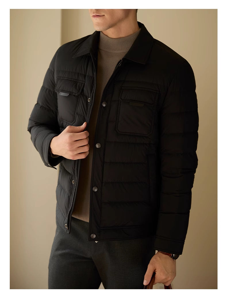 Street Style Large Pocket Washed Gradient Tooling Paratrooper jacket