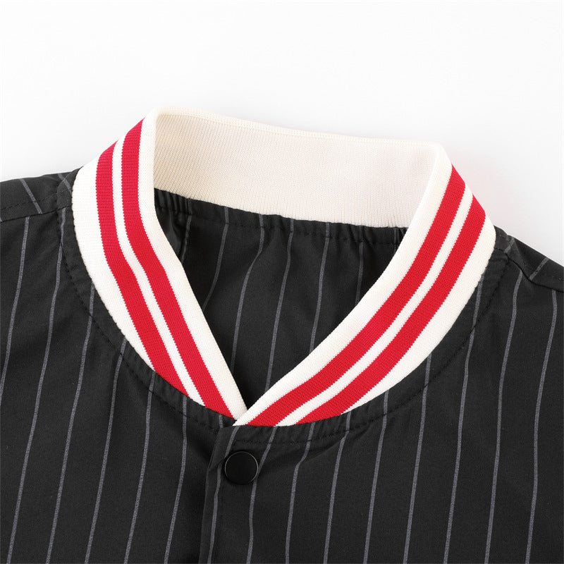 Printed Large Vertical Stripes jacket