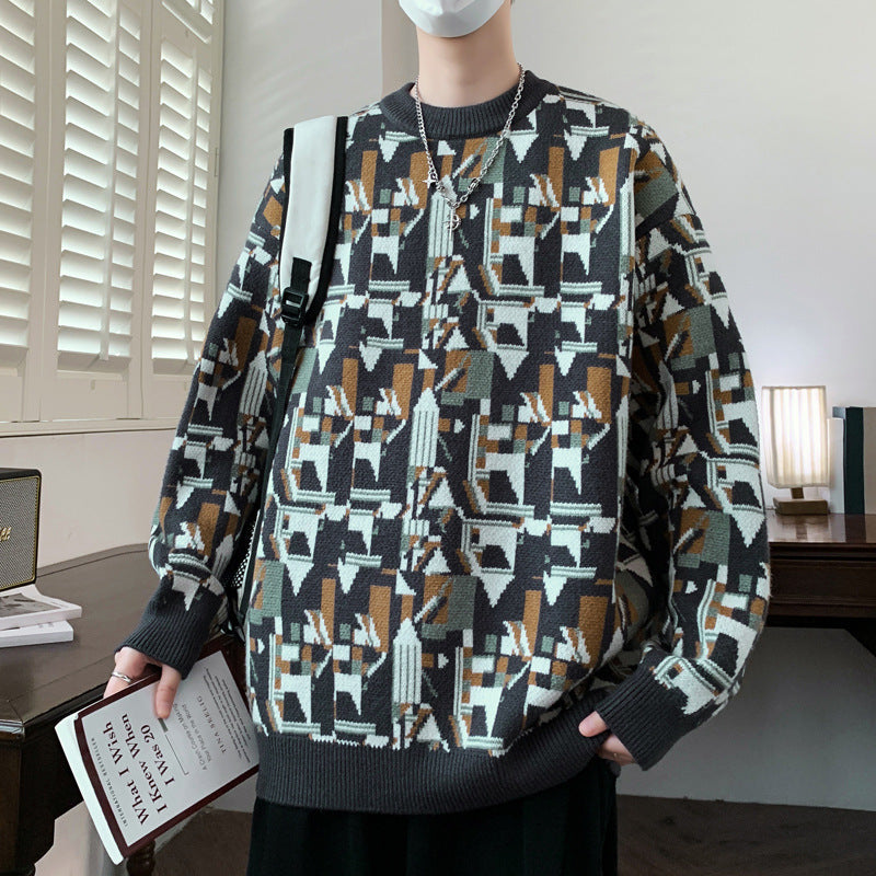 Men's Round Neck Knitted Sweater