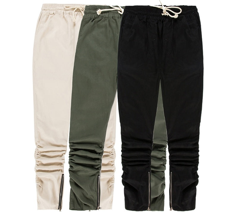 Machete elastic trousers zipper pants