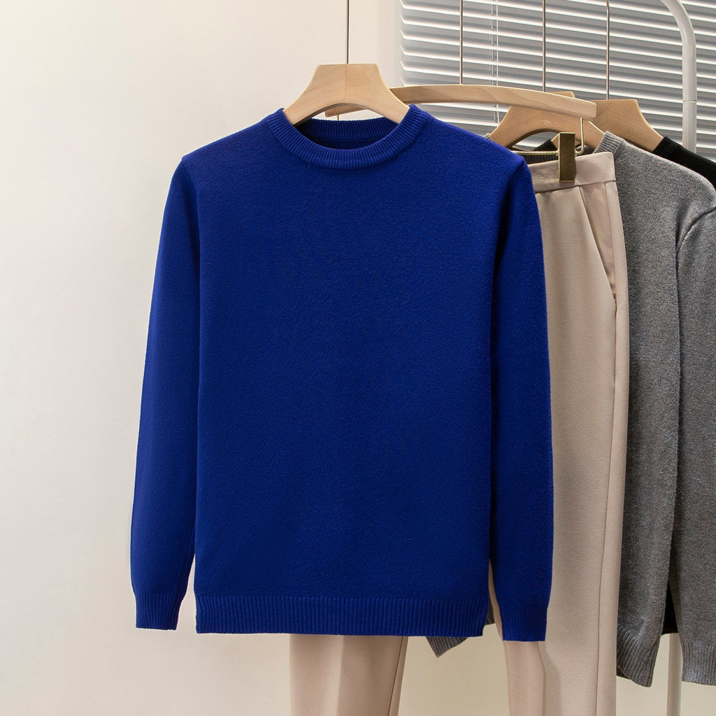 Men's Solid Color Casual Bottoming Sweater