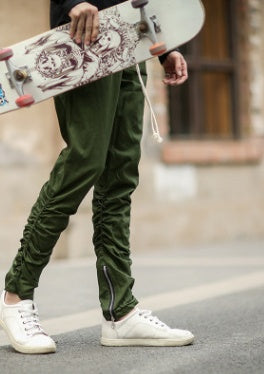 Machete elastic trousers zipper pants